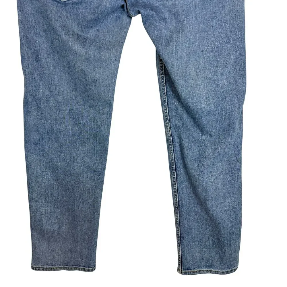 Levi's Jeans Mens 32x31 Blue Denim Stretch‎ Distressed Workwear Fit Straight Leg